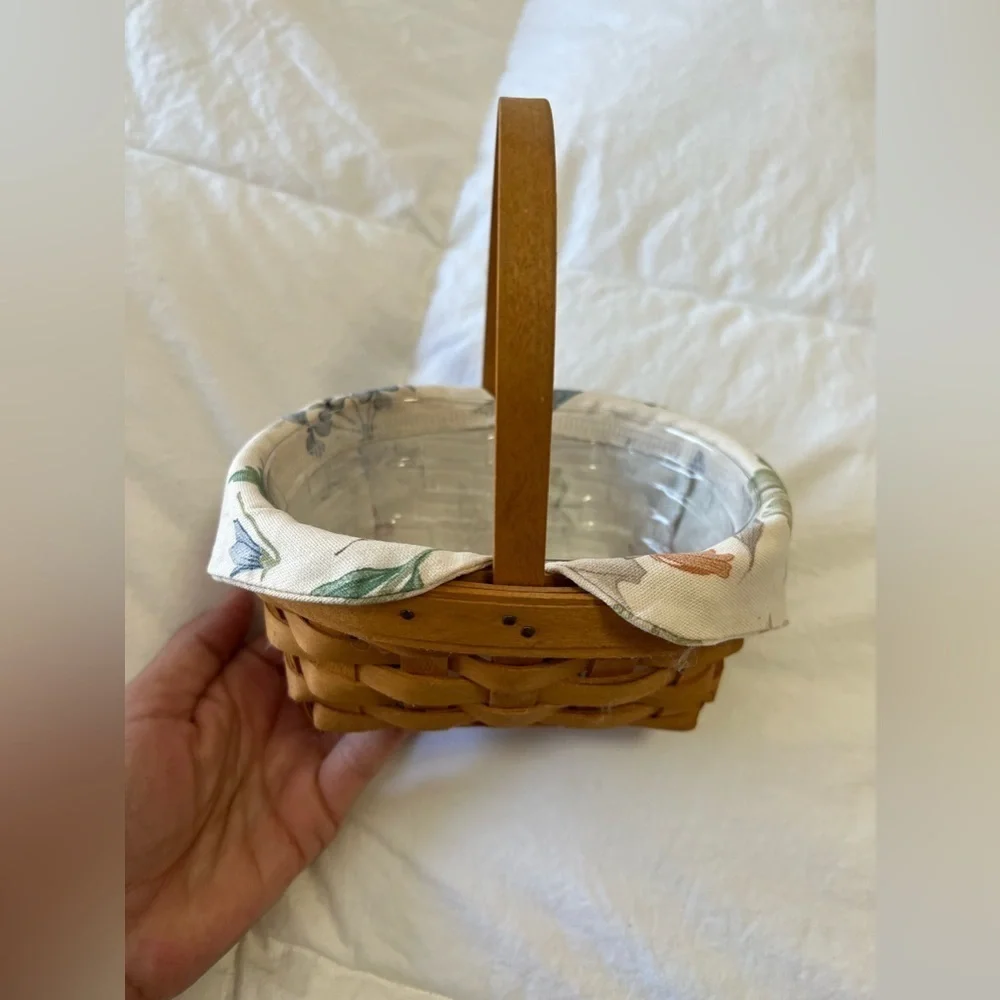 Longaberger 1999 Horizon Of Hope Basket Combo W/Botanical Liner and Protector